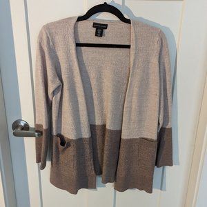 Brown Color block Cardigan